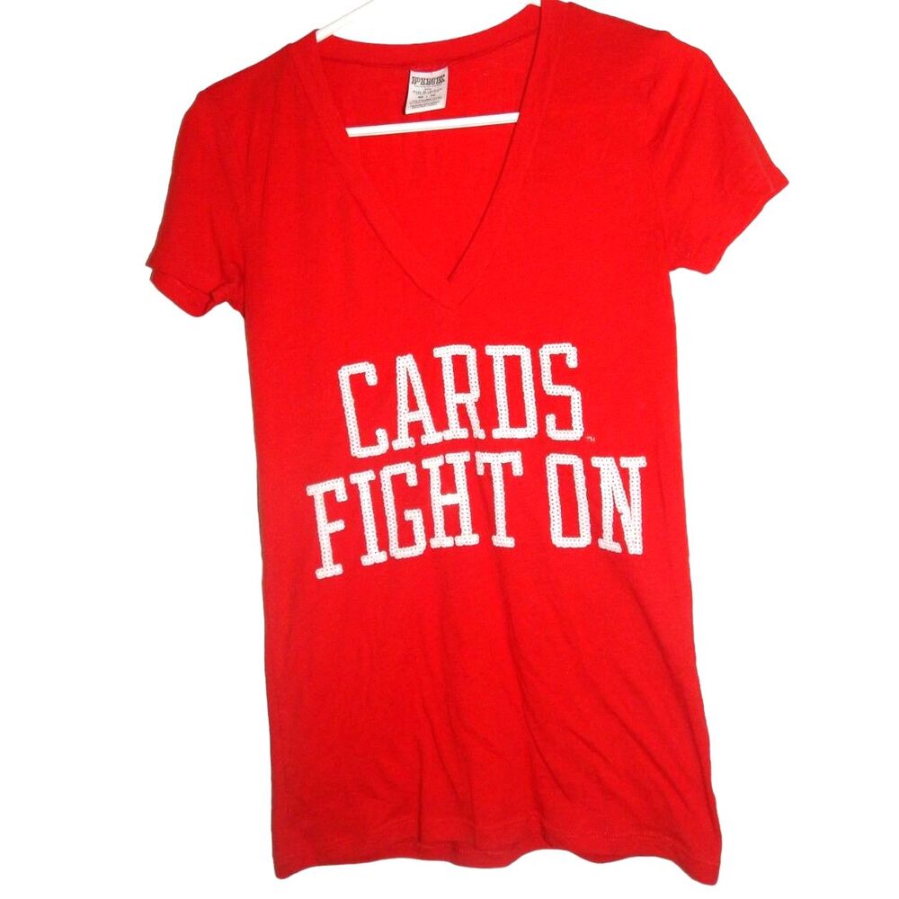 VICTORIA'S SECRET PINK with 5TH & OCEAN CLOTHING St. Louis Cardinals sequin tee